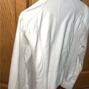 Maurices Women's White Leather Jacket